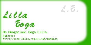 lilla boga business card